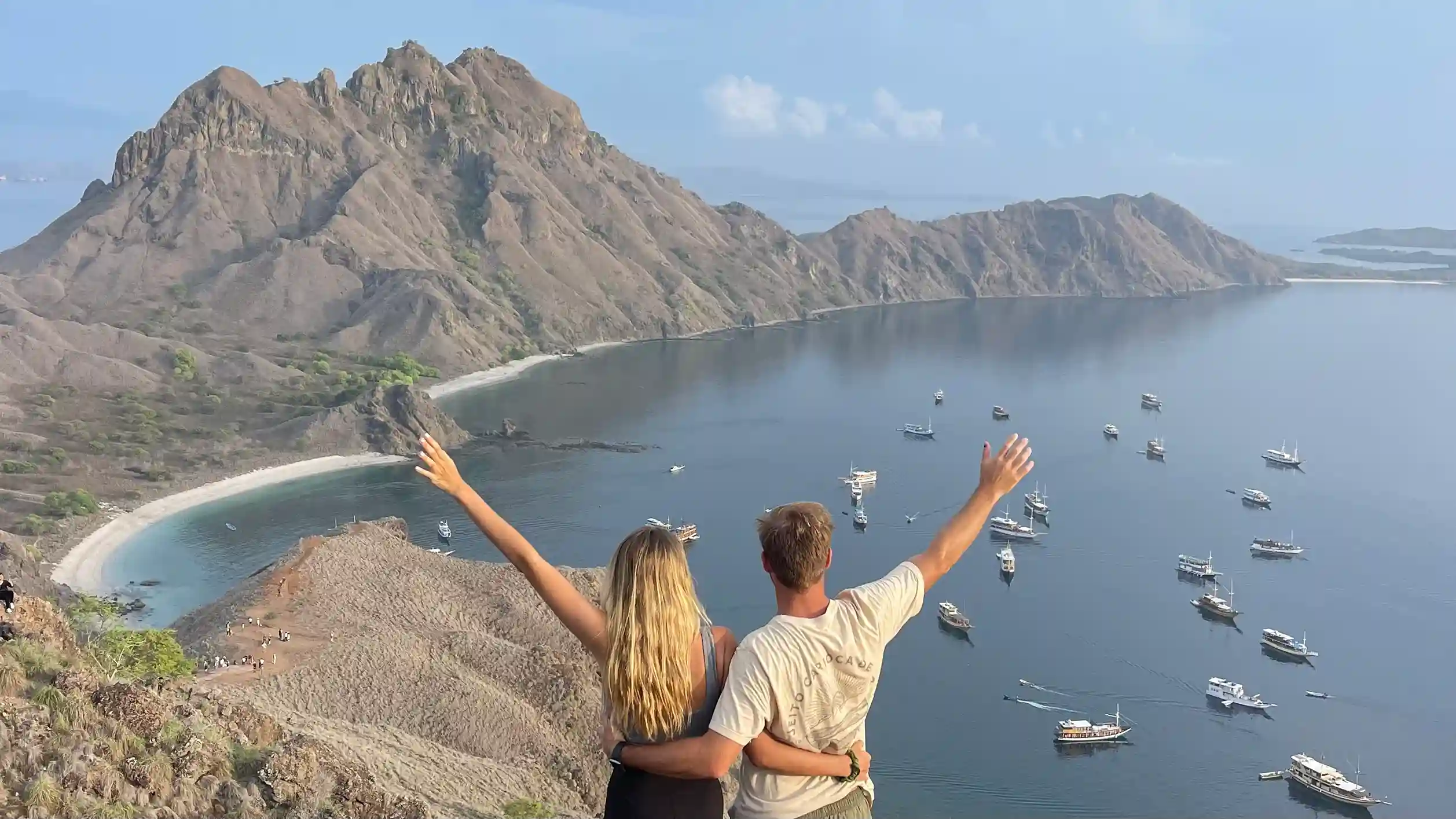 The three-bay viewpoint on Padar Island